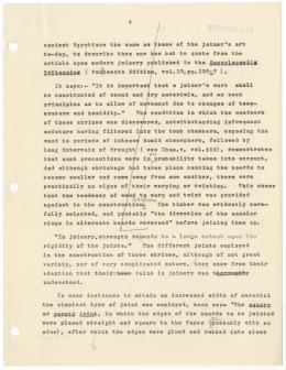 Typed notes on paper with annotations in pencil