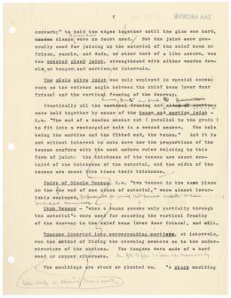 Typed notes on paper with annotations in pencil