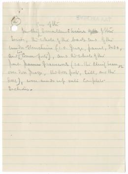 Handwritten notes on paper