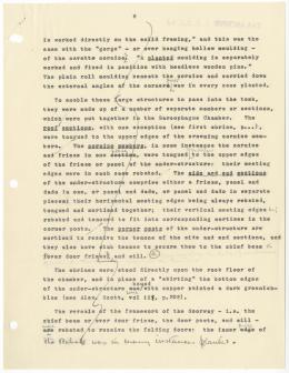 Typed notes on paper with annotations in pencil