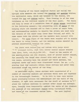 Typed notes on paper with annotations in pencil