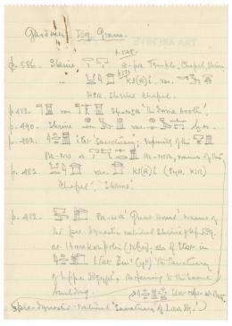 Handwritten notes on paper