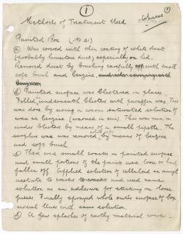 Handwritten notes on paper