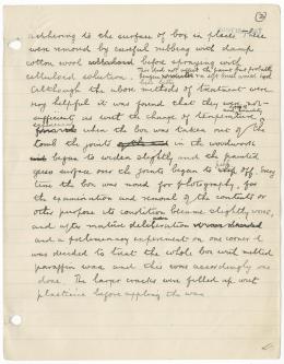 Handwritten notes on paper