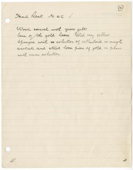 Handwritten notes on paper