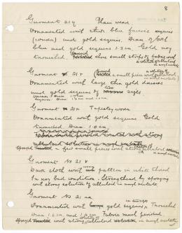 Handwritten notes on paper