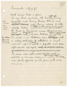 Handwritten notes on paper