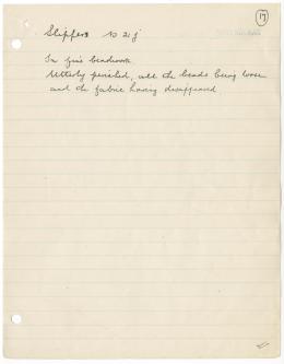Handwritten notes on paper
