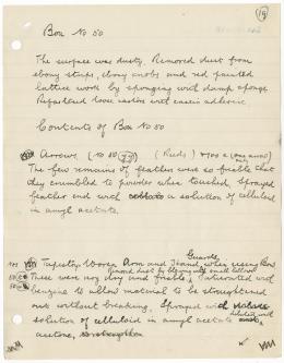 Handwritten notes on paper