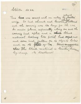 Handwritten notes on paper