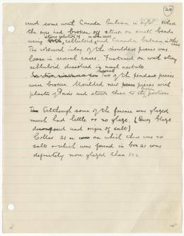 Handwritten notes on paper