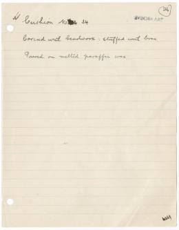 Handwritten notes on paper