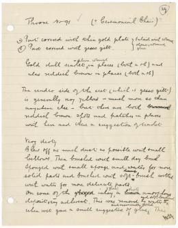 Handwritten notes on paper