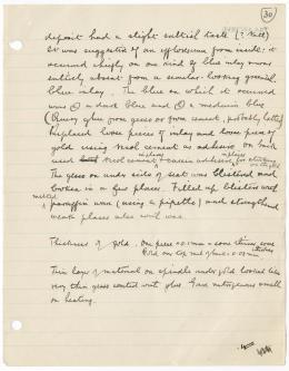 Handwritten notes on paper