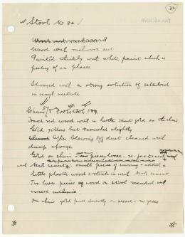 Handwritten notes on paper