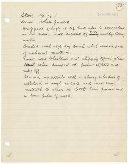 Handwritten notes on paper