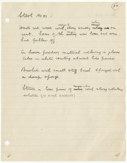 Handwritten notes on paper