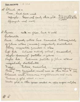 Handwritten notes on paper