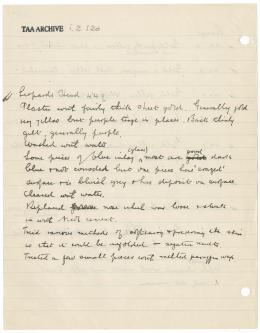 Handwritten notes on paper