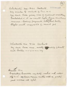 Handwritten notes on paper
