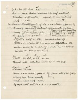Handwritten notes on paper