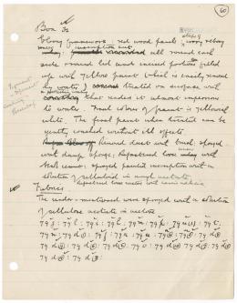 Handwritten notes on paper
