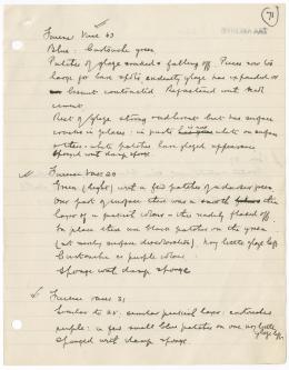 Handwritten notes on paper