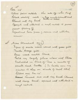 Handwritten notes on paper