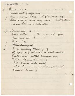 Handwritten notes on paper