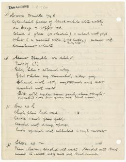 Handwritten notes on paper