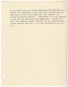 Typed notes on paper with annotations in pencil