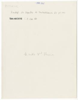 Handwritten notes on paper