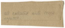 Handwritten notes on paper