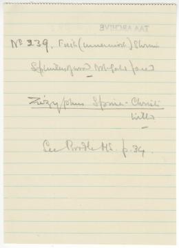 Handwritten notes on paper
