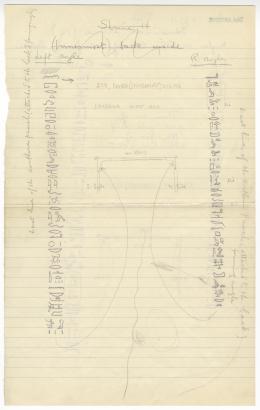 Handwritten notes on paper