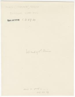 Handwritten notes on paper