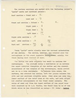 Typed notes on paper with annotations in pencil
