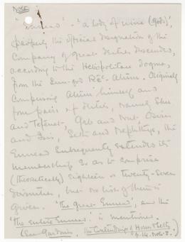Handwritten notes on paper