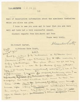 Typed and handwritten notes on paper