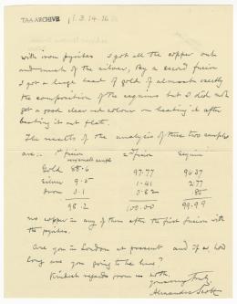 Handwritten notes on paper