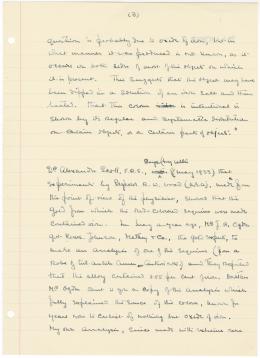 Handwritten notes on paper