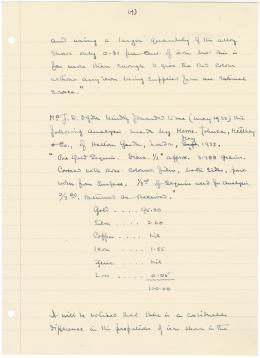 Handwritten notes on paper