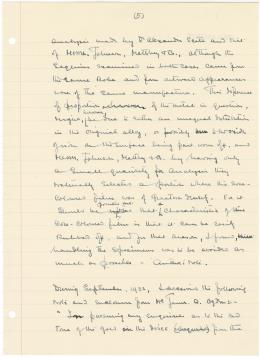 Handwritten notes on paper