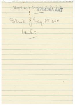 Handwritten notes on paper