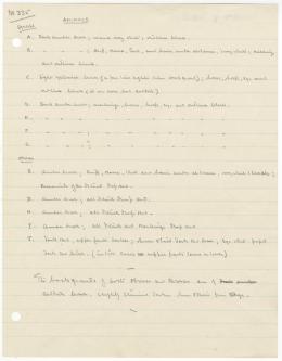 Handwritten notes on paper