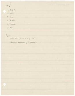 Handwritten notes on paper
