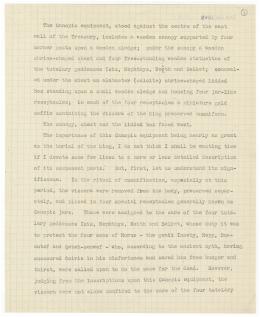 Typed notes on paper with annotations in pencil