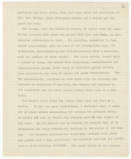 Typed notes on paper with annotations in pencil