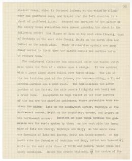 Typed notes on paper with annotations in pencil