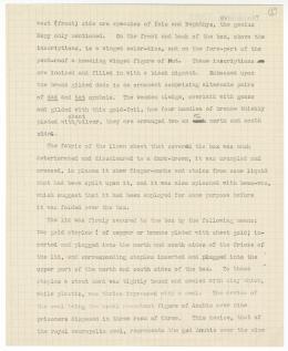 Typed notes on paper with annotations in pencil
